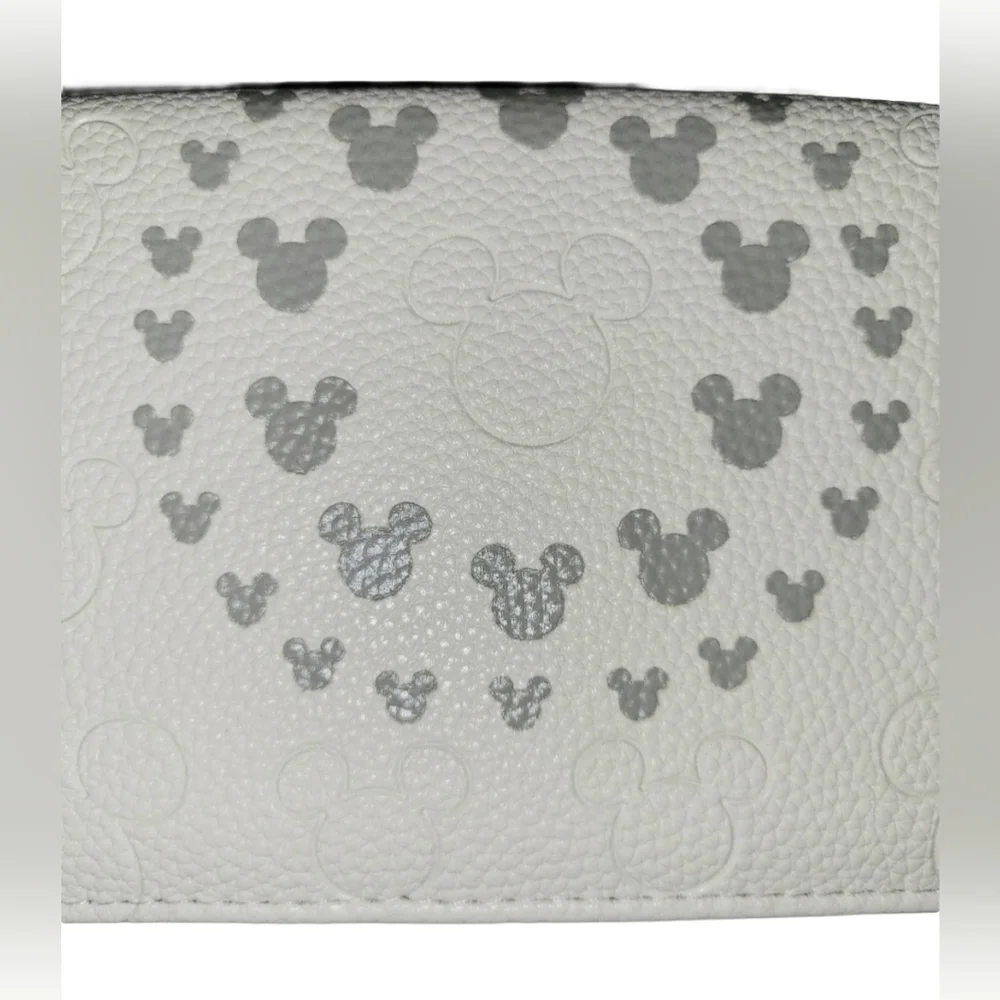 Disney Mickey Mouse Icon Geometric Wallet Wristlet Cream & Gray